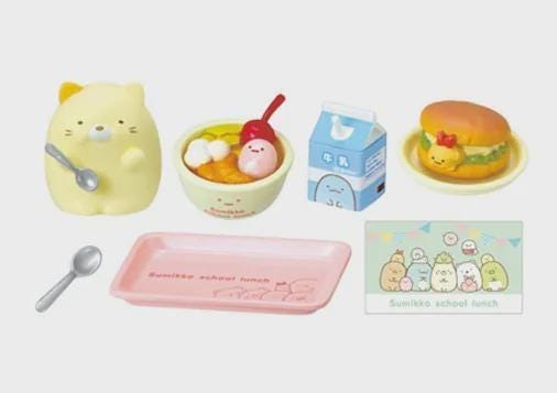 Re-ment Sumikko Gurashi School Lunch Complete Set (8 Figures) | Rement Miniatures