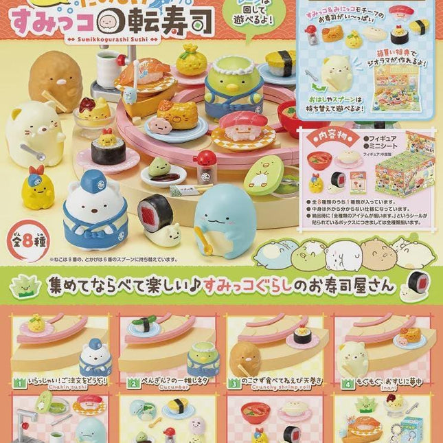 Sushi miniature set box featuring multiple character food figures