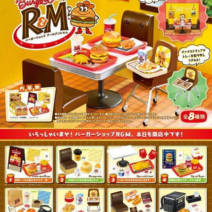 Re-Ment Petit Sample Burger Shop R&M Miniatures Set (8 Boxes) | Rement Miniatures Dollhouse