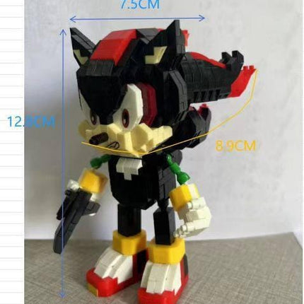 DIY Nano Building Blocks Sonic & Friends – Sonic, Tails, Knuckles, Shadow – Micro Brick Puzzle Figure
