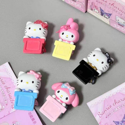 San Flocked Peeking Sanio Phone Hippers - Blind Box (Hello Kitty, Kuromi, My Melody)
