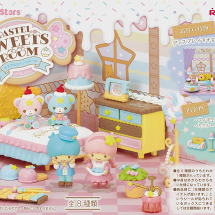 Re-ment Sanrio Little Twin Stars Pastel Sweets Room Full Set 8 Pcs | Rement Miniatures