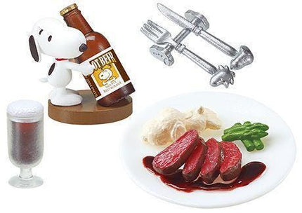 Re-Ment Snoopy's Restaurant Full Set (8 Figures) | Peanuts Food | Rement Miniatures