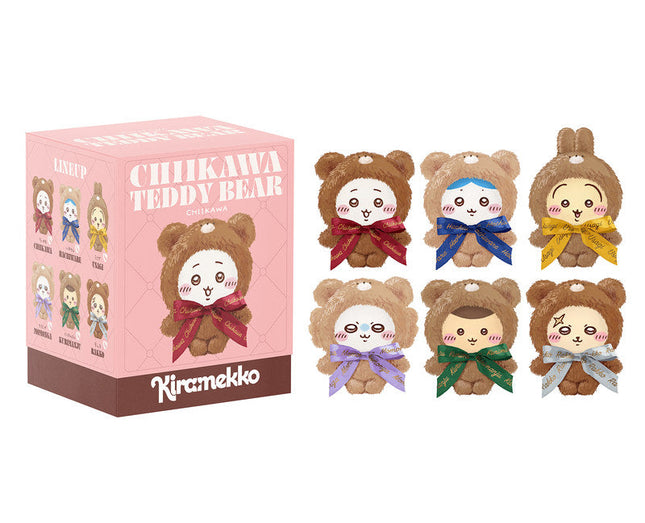 Chiikawa x Sweet Teddy Bear Series Blind Box - Fluffy Plush Key Chain or Bag Chain