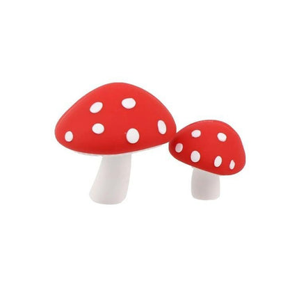 Cute Red Mushroom - Healing Toadstool Pair for Car Ornament, Dashboard, Rearview Mirror Charm, Auto Decor