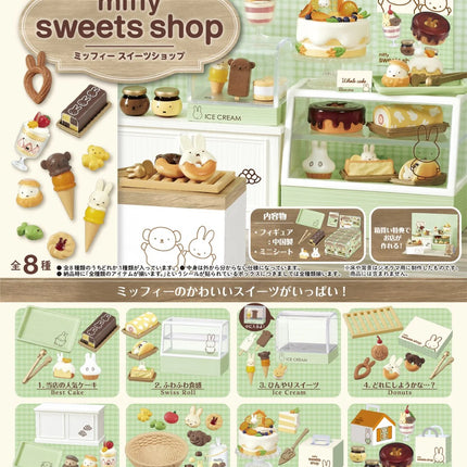 Re-ment Miffy sweets shop patisserie full set of 8 miniatures in display package