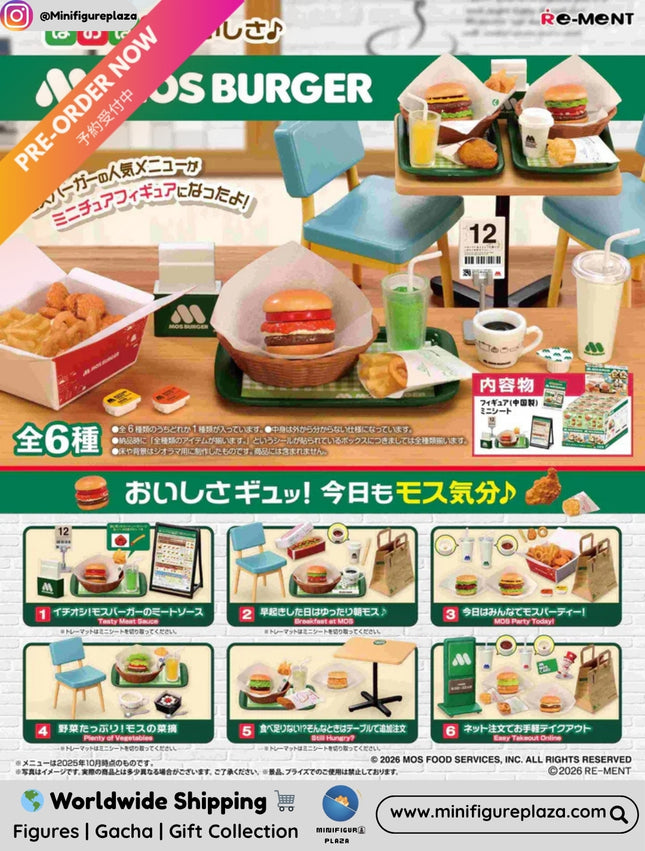(Test) (Pre-order) Re-ment Bite Into Deliciousness MOS Burger Figure (Box of 6) (4521121209449)
