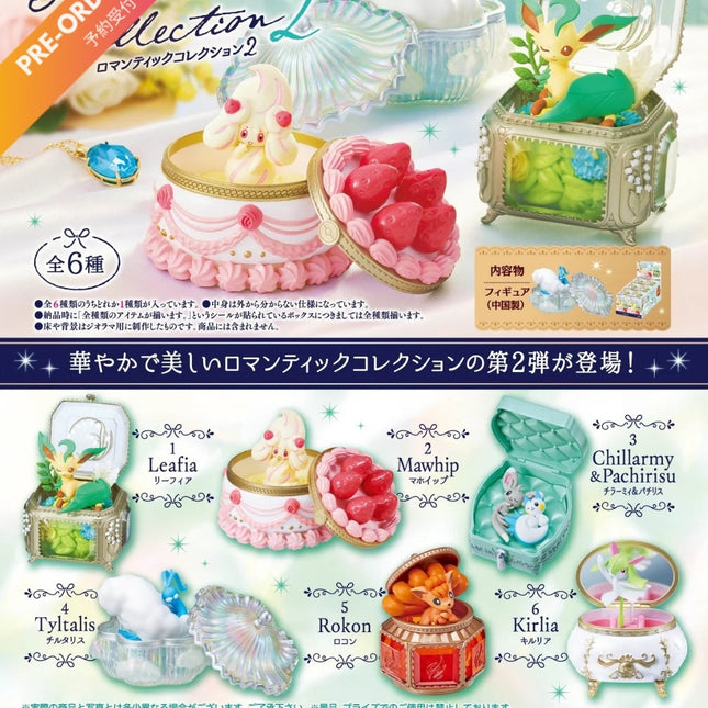 Re-ment Pokemon Romantic Collection 2 box set, six mini figures in display packaging