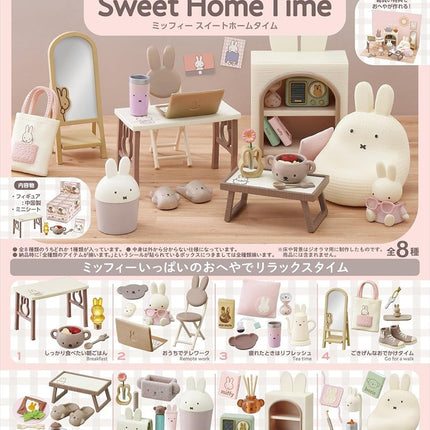 Re-ment Miffy Sweet Home Time box set packaging, shows contents and figure lineup