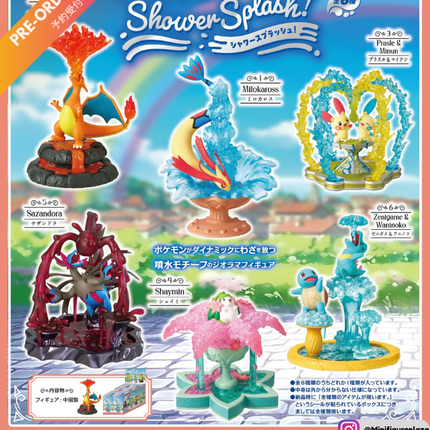(Pre-order) Re-ment - Pokemon Shower Splash (Full set of 6 Boxes) (4521121700793)