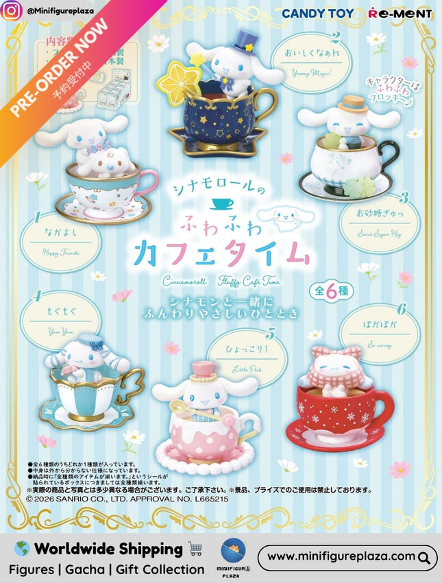 (Pre-order) Re-ment Sanrio Cinnamoroll Fluffy Cafe Time (Box of 6) (4521121701073)