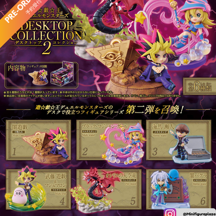 Yu-Gi-Oh desktop collection box set, six mini figurines with accessories