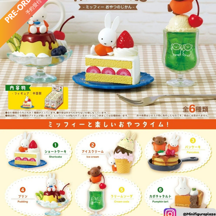 Miffy Sweet Moments set of 6 mini food figures with bunny and bear characters