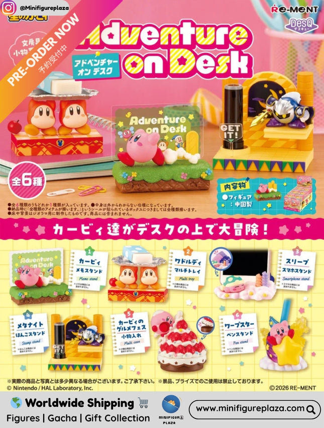 (Pre-order) Re-ment Kirby Adventure on Desk (Box of 6) (4521121700830)