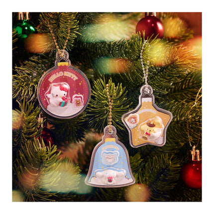 Sanrio ornament charms: three hanging character charms with bead chains