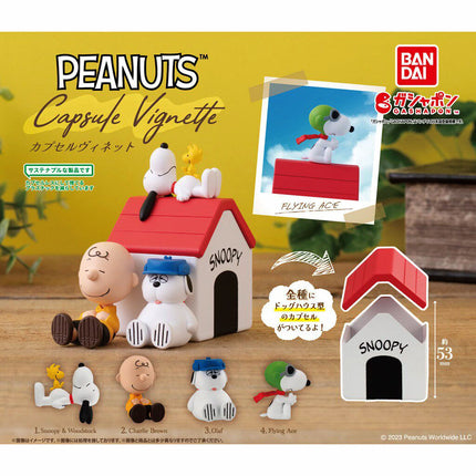 Snoopy Capsule Vignette set of 4 box with house vignette and characters