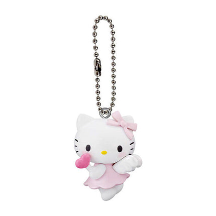 Hello Kitty dreaming angel keychain plush with bead necklace chain