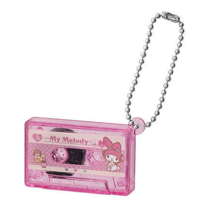 Bandai Capsule Toy - Sanrio Characters Cassette Tape Charm (Set of 8) Gashapon KeyChain