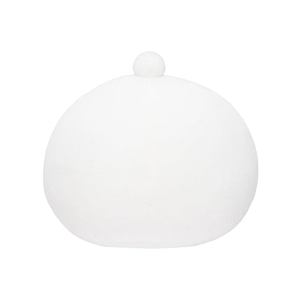 White butt plush mascot back view with top pom