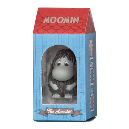 Moomin miniature character toy in blue and red package, The Ancestor figure