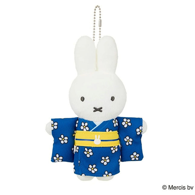(Pre-order) Japanesque Miffy Floral Pattern Plush Toy (Blue)