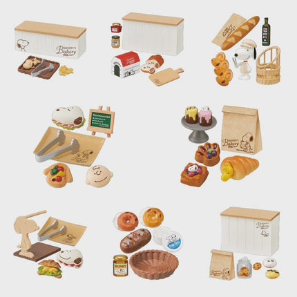 Re-Ment Peanuts Snoopy's Bakery (Full Set of 8 Boxes) (Discontinued) | Rement Miniatures