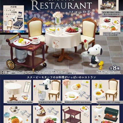 Re-Ment Snoopy's Restaurant Full Set (8 Figures) | Peanuts Food | Rement Miniatures