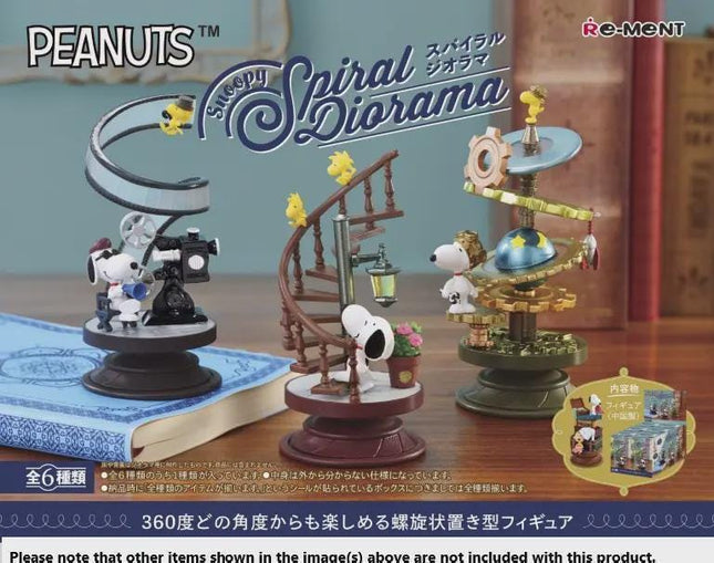 Re-ment Snoopy Spiral Diorama (Full Set fo 6 Figures) | Peanuts | Rement Miniatures
