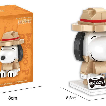 Snoopy Building Blocks | Peanuts Charlie Brown Mini Brick Figures | Pilot Detective Pajama Snoopy Toy | Cute DIY 3D Puzzle Gift