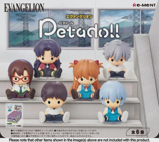Re-Ment Petadoll Evangelion Full Set of 6 Figures | EVA Merch | Rement Miniatures