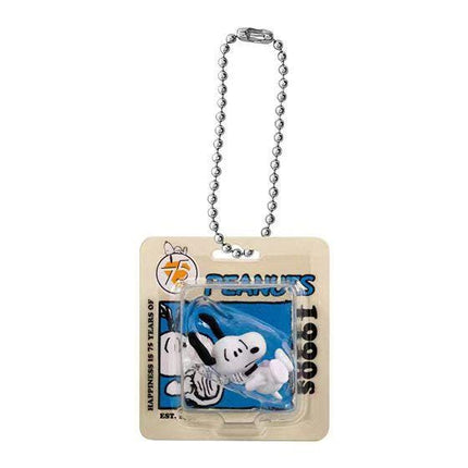 Vintage Peanuts Snoopy Style Charms Keychain - 75th Anniversary Snoopy Figure Pendant