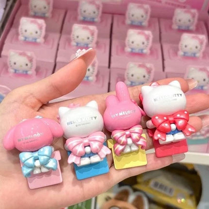 San Flocked Peeking Sanio Phone Hippers - Blind Box (Hello Kitty, Kuromi, My Melody)