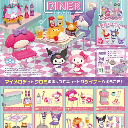 The image is a collage of various K-pop themed collectible figurines and toys, including Hello Kitty and candy-themed items. The collage showcases a diverse range of characters and objects, such as a pink chair, a table with food, and other K-pop-inspired elements. The collage is visually appealing and showcases the variety of collectibles available.