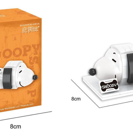 Snoopy Building Blocks | Peanuts Charlie Brown Mini Brick Figures | Pilot Detective Pajama Snoopy Toy | Cute DIY 3D Puzzle Gift