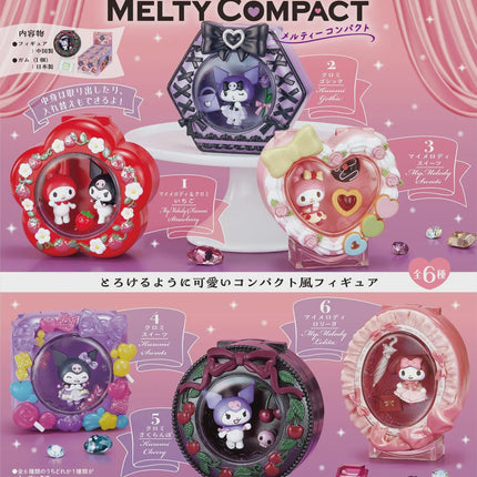 Re-ment Sanrio My Melody & Kuromi Melty Compact Full Set | Rement Miniatures Dollhouse