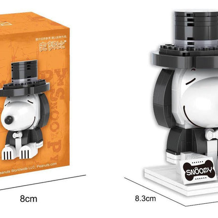 Snoopy Building Blocks | Peanuts Charlie Brown Mini Brick Figures | Pilot Detective Pajama Snoopy Toy | Cute DIY 3D Puzzle Gift