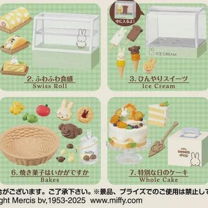 Re-ment Miffy Sweets Shop Patisserie Full Set of 8 | Dollhouse Food | Rement Miniatures