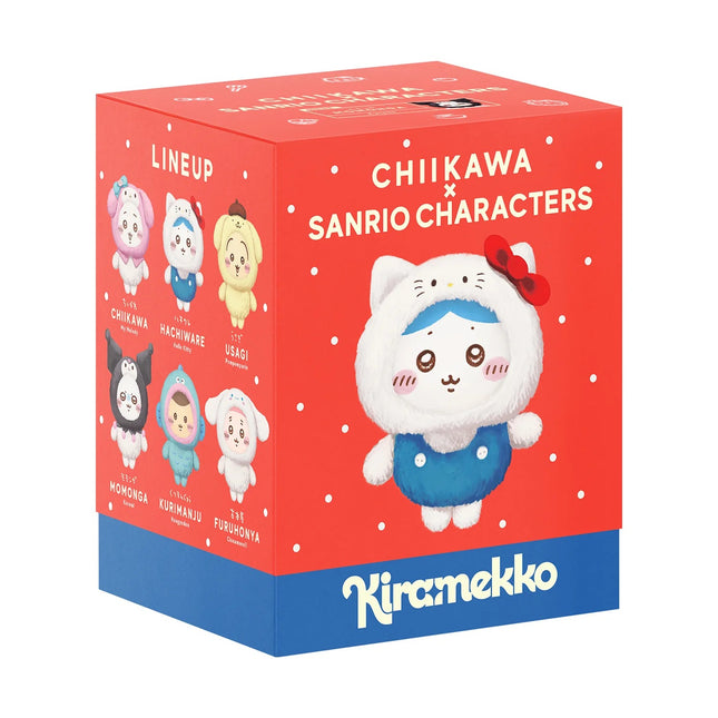 Chiikawa Sanrio Characters fluffy plush key chain blind box packaging