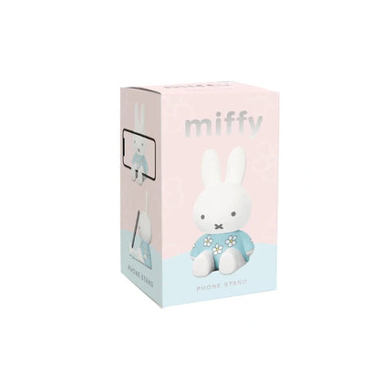 Boxed Miffy phone stand with pink and blue design on a white background