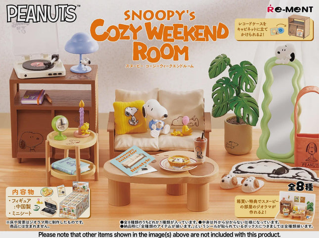 Re-ment Snoopy's Cozy Weekend Room Full Set (8 Boxes) | Peanuts Furniture | Rement Miniatures