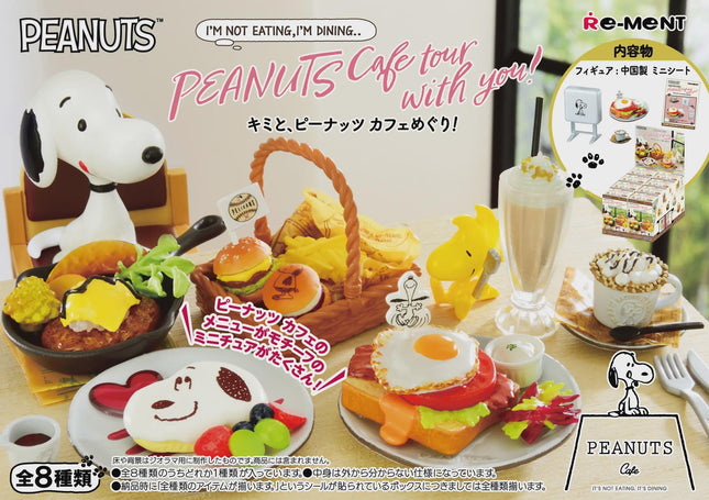 Re-Ment Snoopy Visit Peanuts Cafe With You! Full Set | Rement Miniatures Dollhouse
