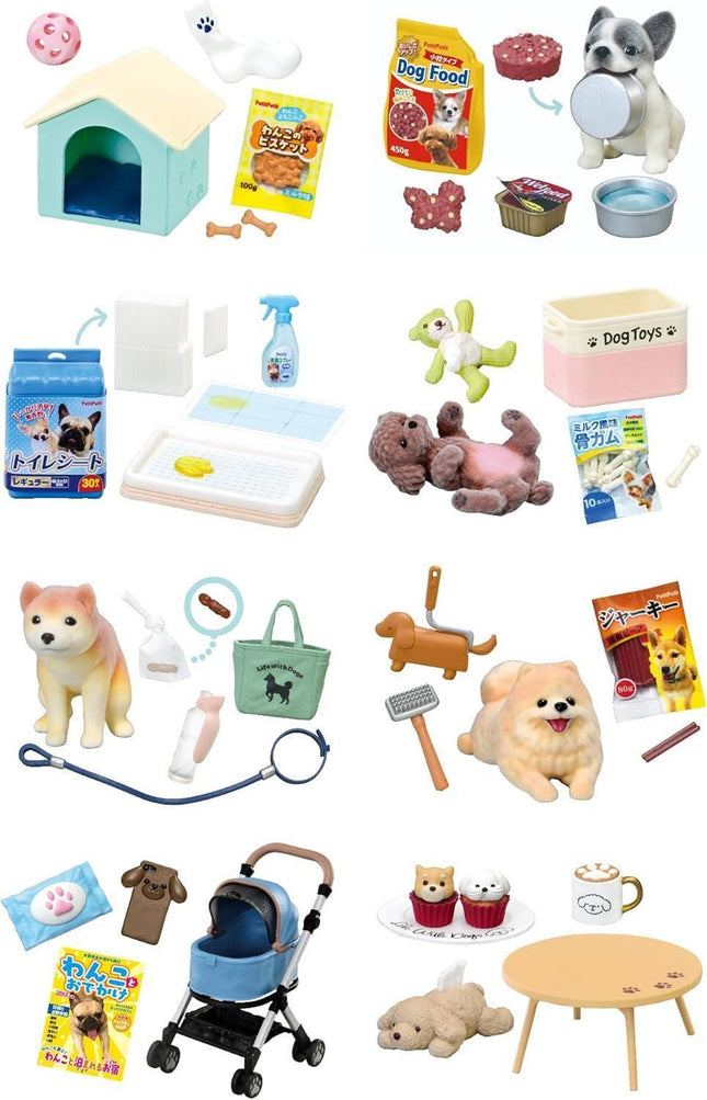 Re-Ment Life with Dogs Miniature (Full Set of 8 Boxes) | Rement Miniatures Dollhouse
