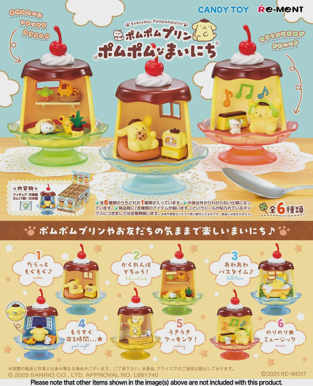 Re-Ment Pompompurin Everyday Full Set of 6 | Rement Miniatures
