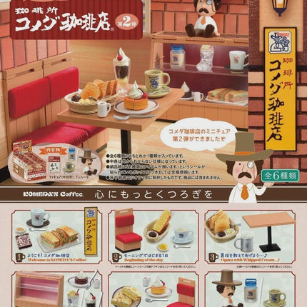 Re-ment Komeda's Coffee Vol.2 (Full Set of 6 Boxes) | Japanese Cafe Food | Rement Miniatures