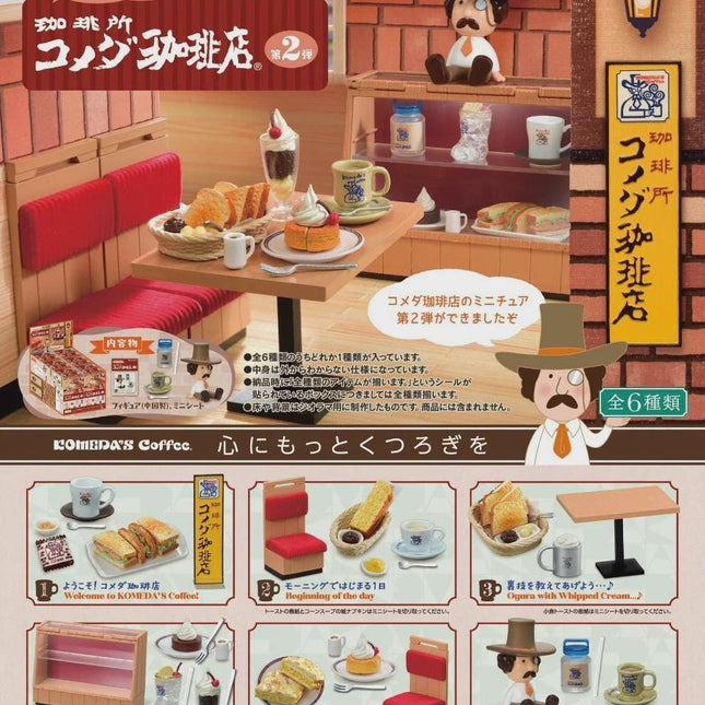 Re-ment Komeda's Coffee Vol.2 full set of six miniature cafe food boxes