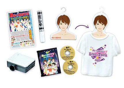 a group of items that include a t - shirt, cd, and a pen