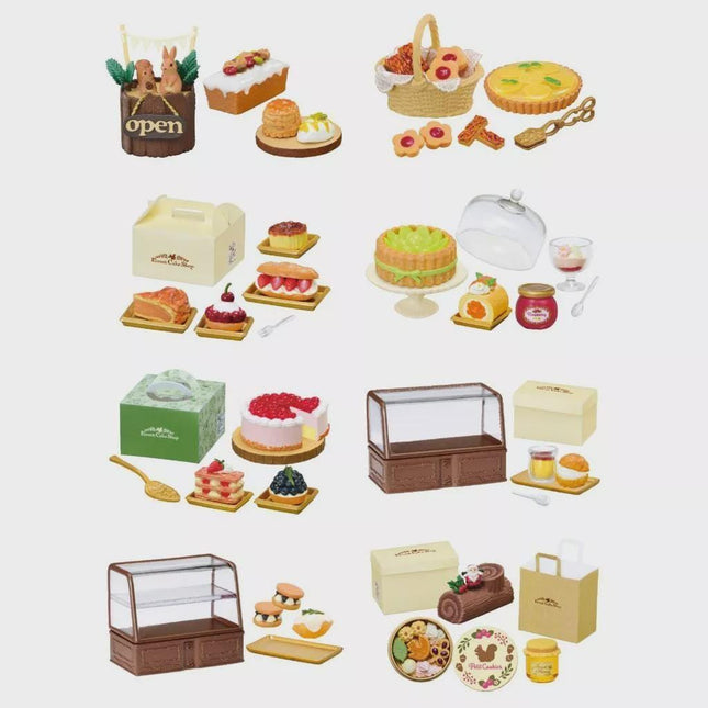 Re-Ment Sunny Forest Cake Shop (Full Set of 8) by Rement Miniatures Dollhouse