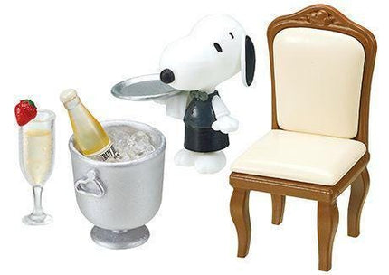 Re-Ment Snoopy's Restaurant Full Set (8 Figures) | Peanuts Food | Rement Miniatures