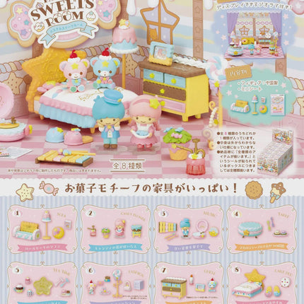 Re-ment Sanrio Little Twin Stars Pastel Sweets Room Full Set 8 Pcs | Rement Miniatures