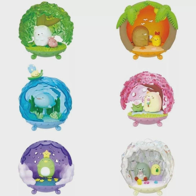 Re-ment Sumikko Gurashi Happy Spots Clear Globe (Full Set of 6) | Rement Miniatures